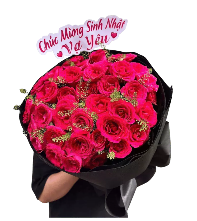 Bó Hoa Hồng Cẩm Ngọt Ngào