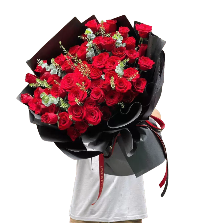 Bó Hoa Hồng Đỏ Mộng Mơ