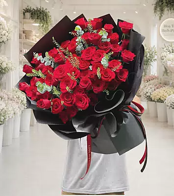 Bó Hoa Hồng Đỏ Mộng Mơ