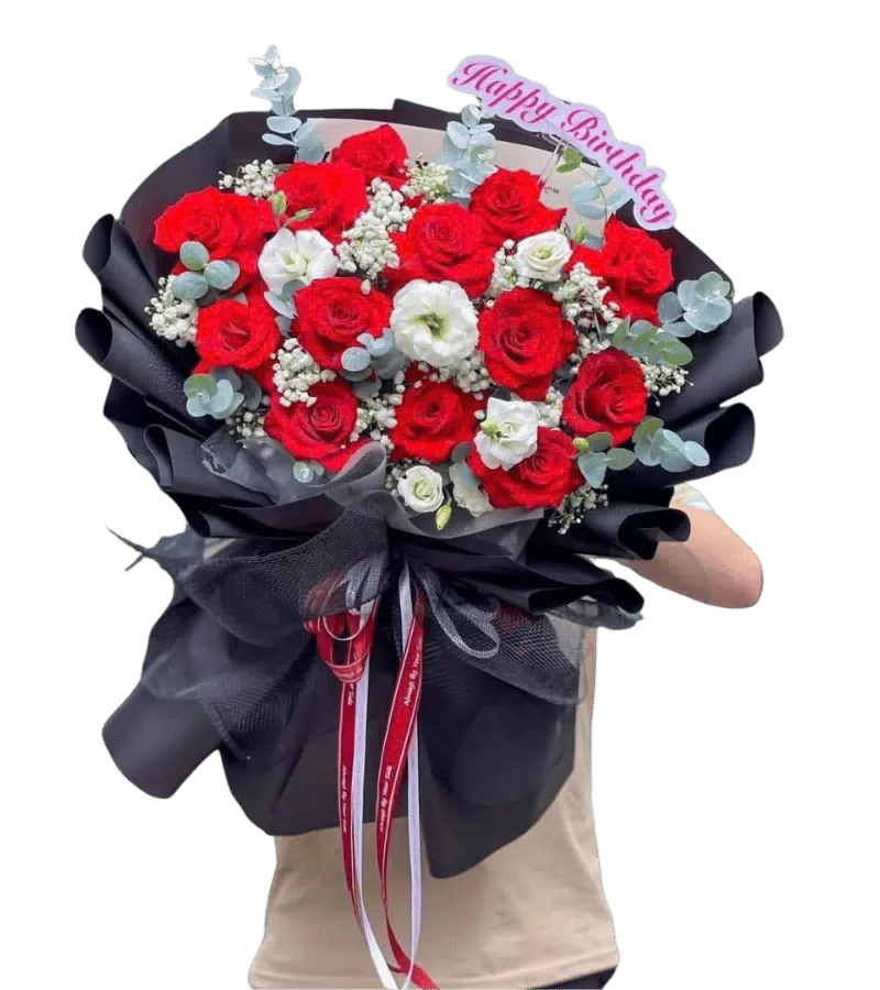 Bó Hoa Hồng Đỏ Rạng Rỡ