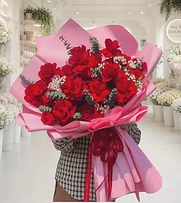 Bó Hoa Hồng Đỏ Thầm Thương