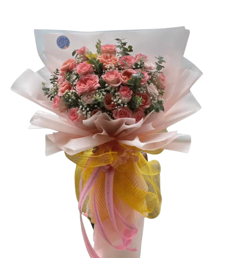 Bó Hoa Hồng Phấn Duyên Dáng