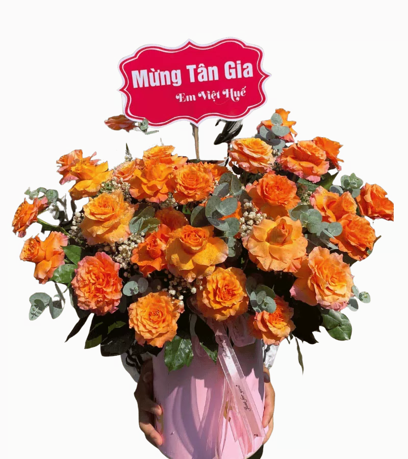 Giỏ Hoa Cam Chúc Phúc