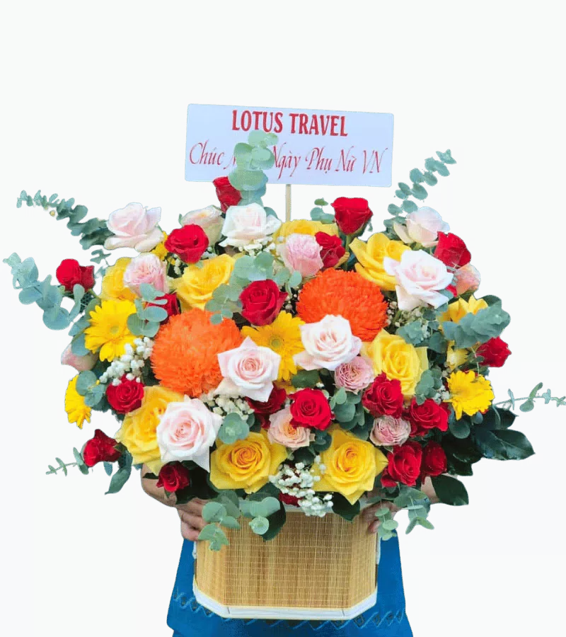 Giỏ Hoa Chúc Mừng Sắc Xuân
