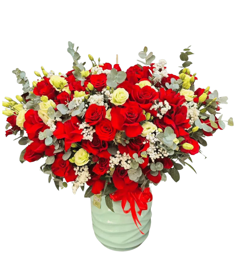 Giỏ Hoa Đỏ Vàng Thịnh Vượng