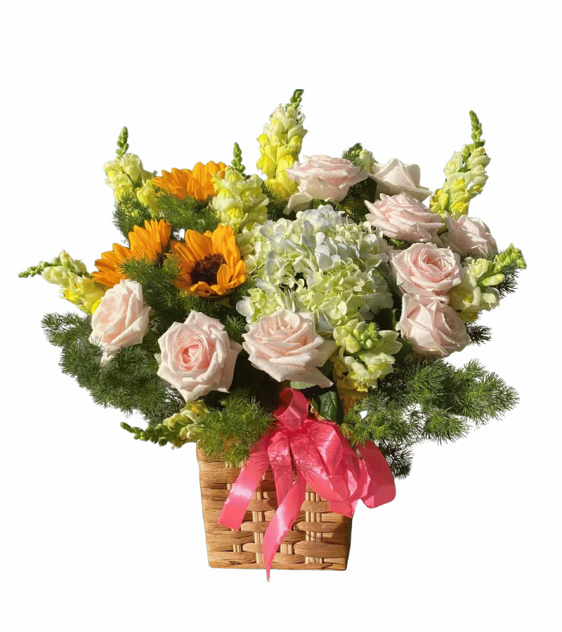 Giỏ Hoa Hướng Dương Sắc Xuân