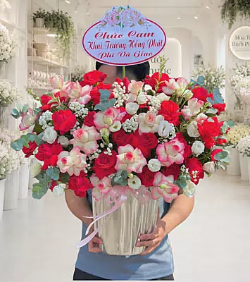 Giỏ Hoa Khai Trương Thịnh Vượng