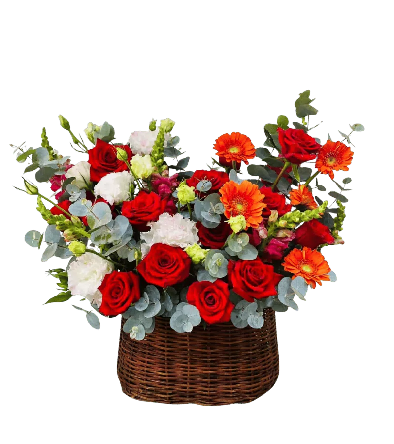 Giỏ Hoa Rực Rỡ Chúc Phúc