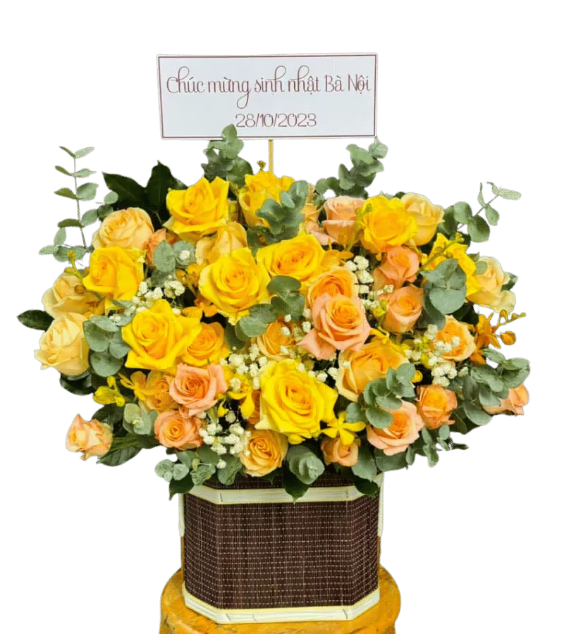 Giỏ Hoa Sinh Nhật Rạng Ngời