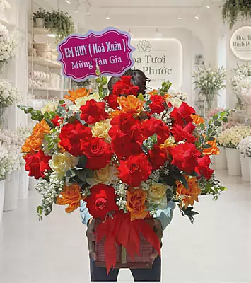 Giỏ Hoa Tân Gia Thịnh Vượng