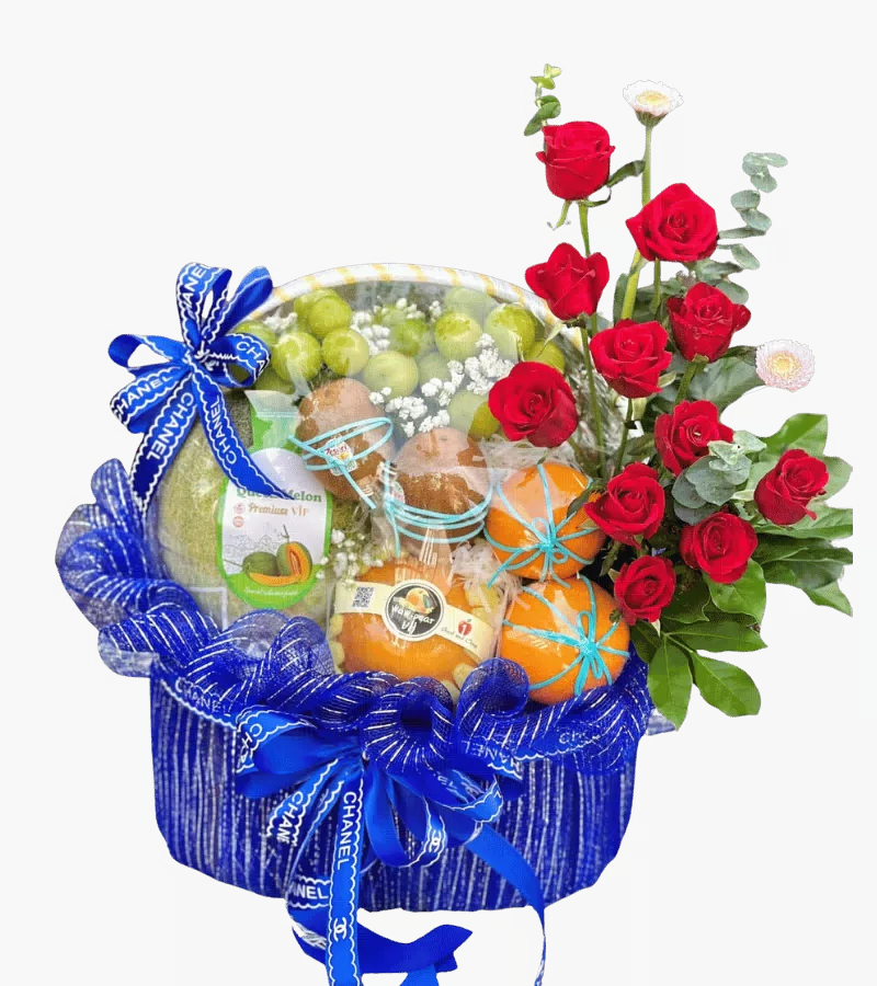Giỏ Trái Cây Đỏ Đủ Đầy