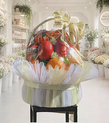 Giỏ Trái Cây Trắng Bình An