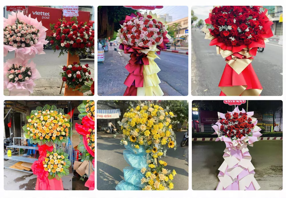 Kệ hoa khai trương giao tại Bù Đốp, Bình Phước