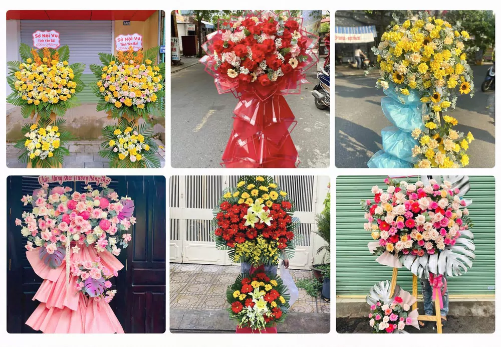 Băng rôn kệ hoa khai trương Bù Đốp, Bình Phước