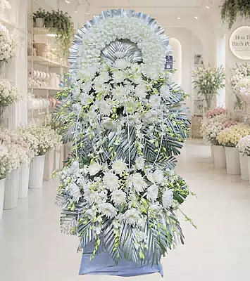 Kệ Hoa Cúc Trắng Lớn Thành Kính