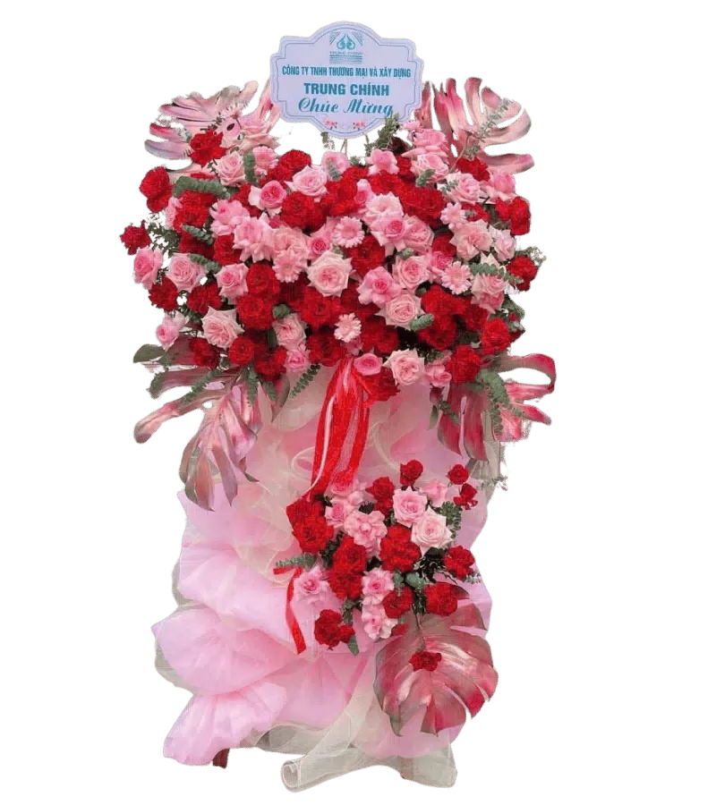 Kệ Hoa Khai Trương Đỏ Thắm Đại Cát Đại Lợi