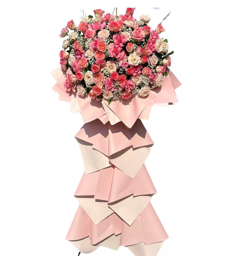Kệ Hoa Khai Trương Hồng Phấn Cao Cấp