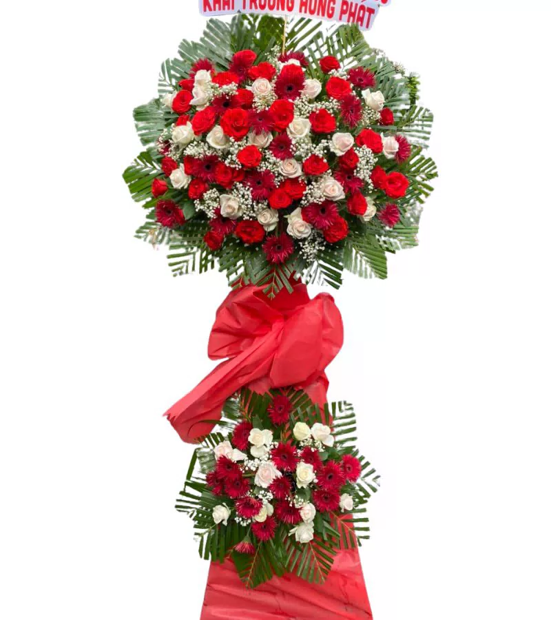 Kệ hoa khai trương truyền thống 2 tầng giá rẻ