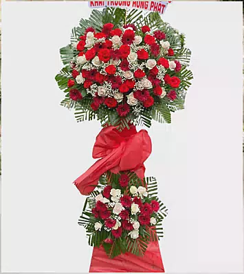 Kệ hoa khai trương truyền thống 2 tầng giá rẻ