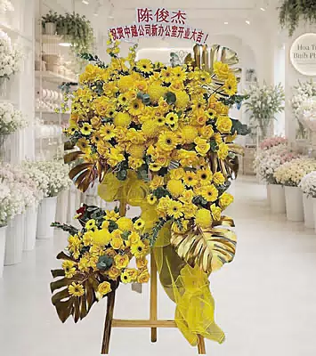 Kệ Hoa Khai Trương Vàng Kim Ngọc Mãn Đường