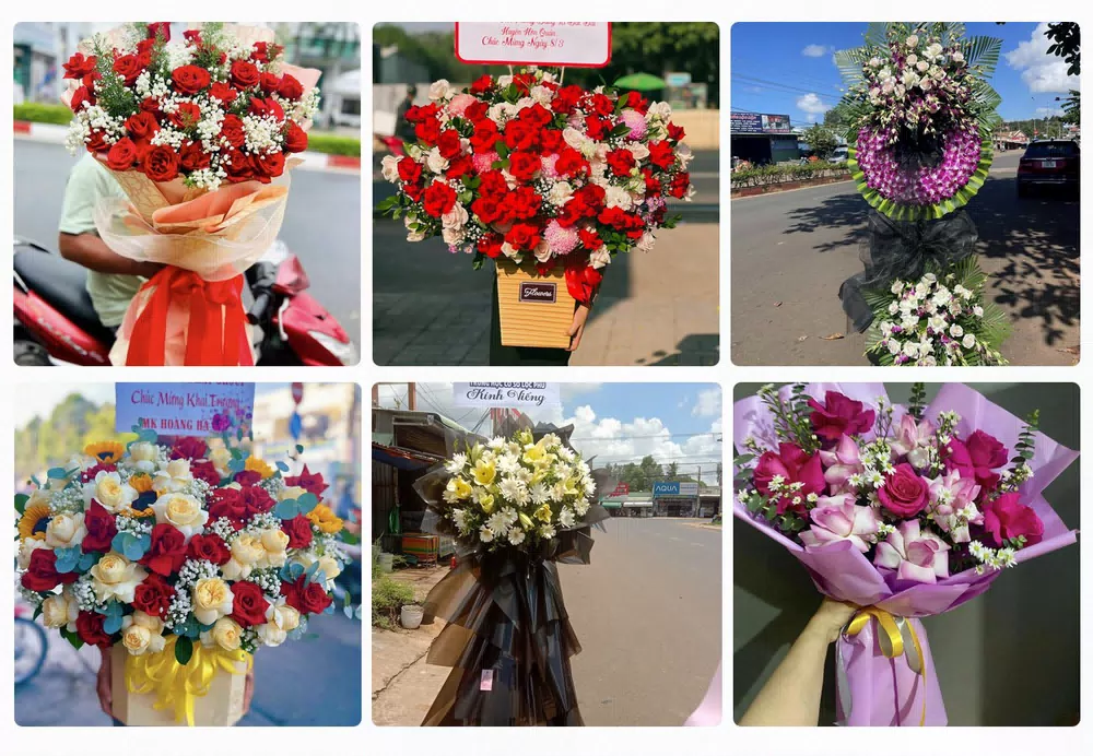 Mẫu hoa tươi tại shop hoa tươi Bình Long, Bình Phước