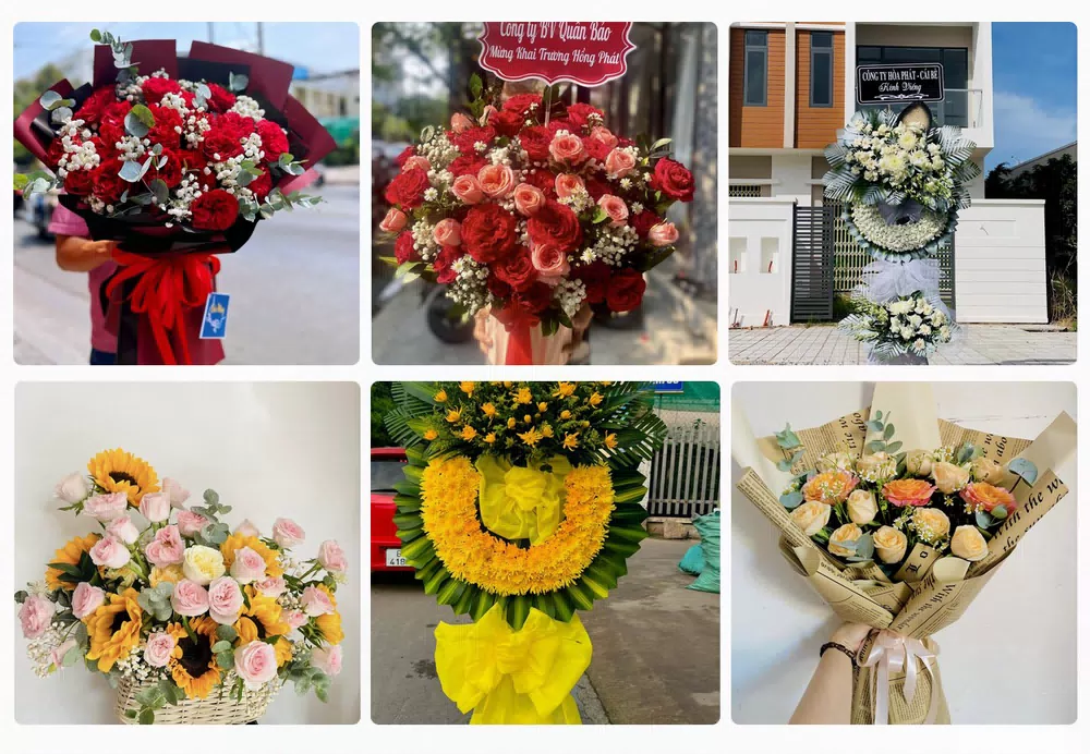 Mẫu hoa tươi tại shop hoa tươi Bù Đăng