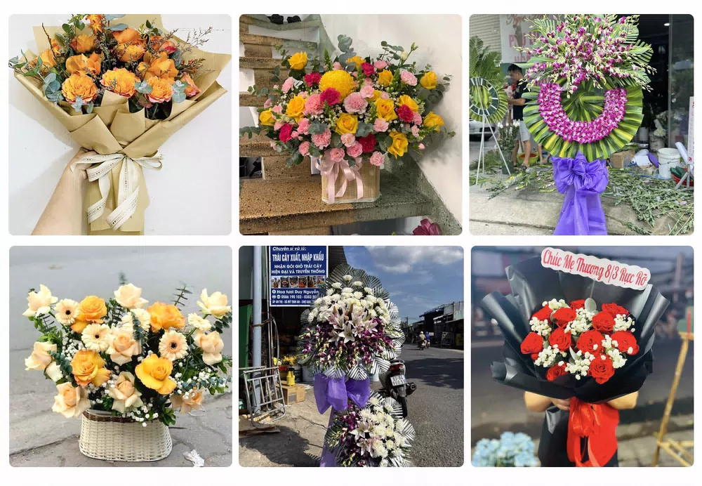 Mẫu hoa tươi tại shop hoa tươi Bù Đốp, Bình Phước