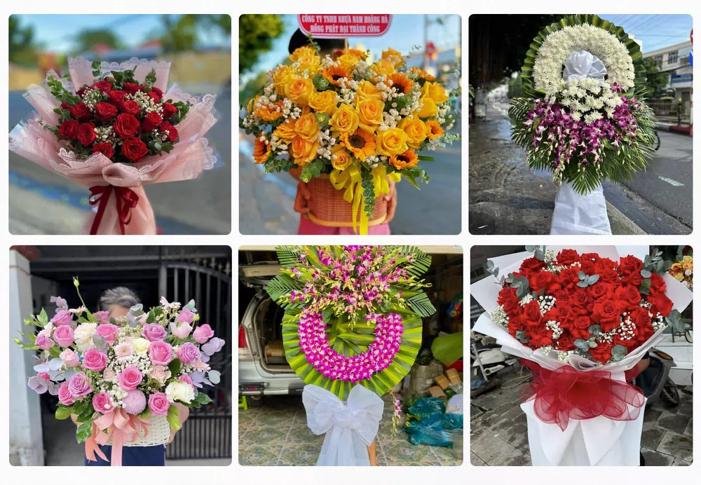 Mẫu hoa tươi tại shop hoa tươi Bù Gia Mập, Bình Phước