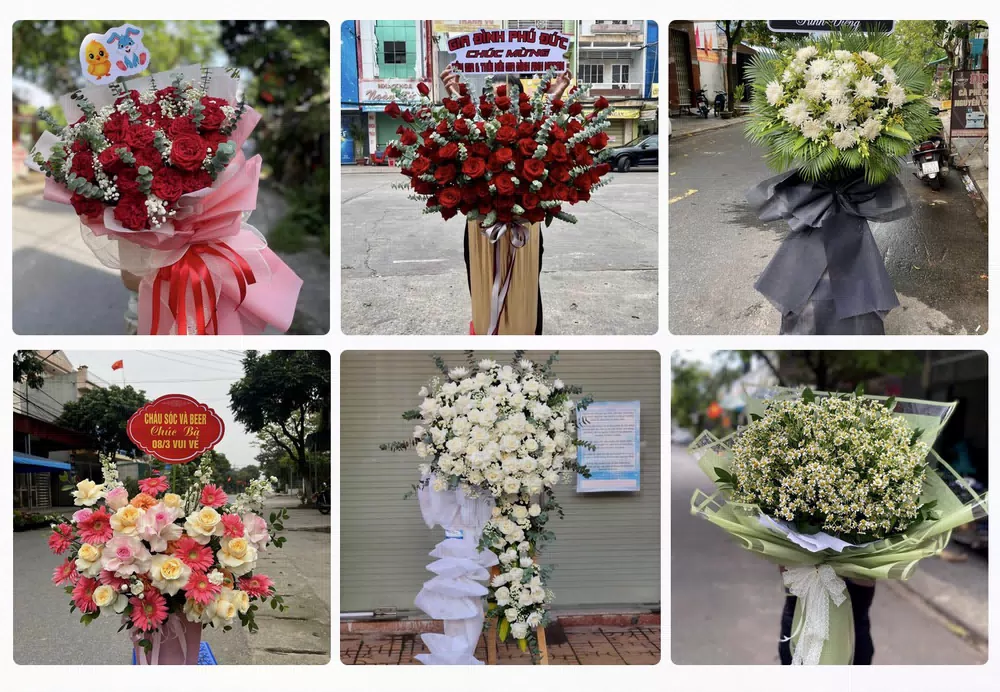 Mẫu hoa tươi tại shop hoa tươi Đồng Phú, Bình Phước