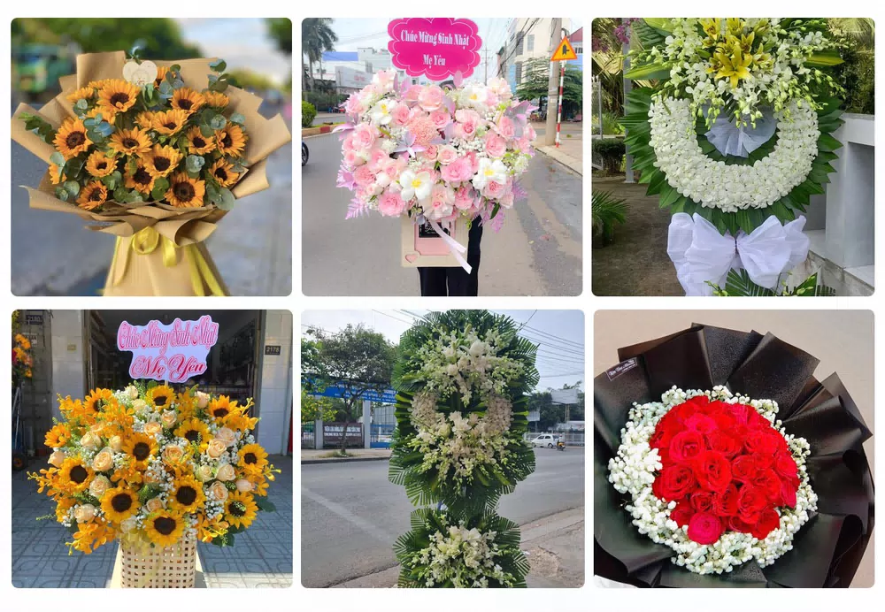Mẫu hoa tươi tại shop hoa tươi Đồng Xoài, Bình Phước