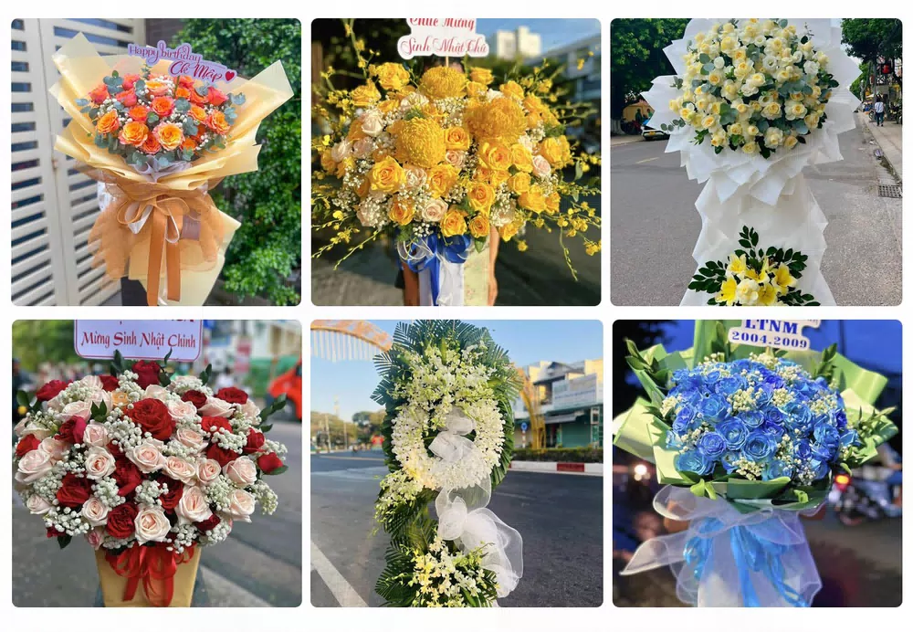 Mẫu hoa tươi giao tại shop hoa tươi Phú Riềng