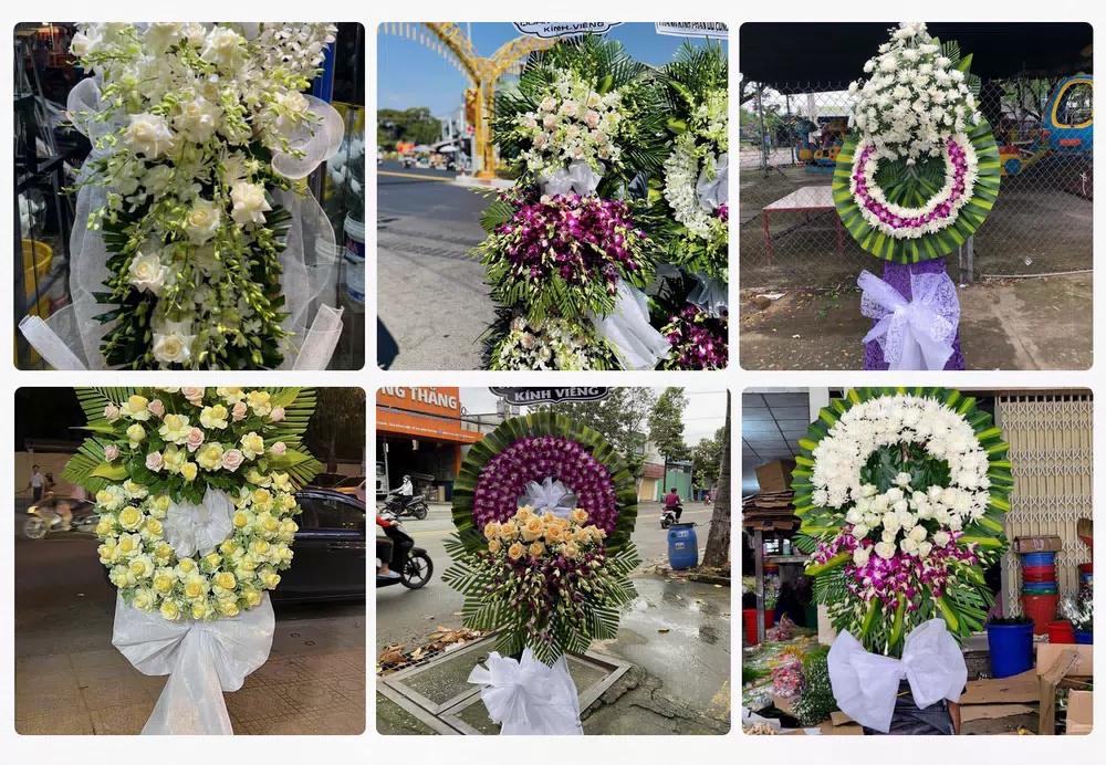Băng rôn vòng hoa chia buồn Bù Đăng, Bình Phước